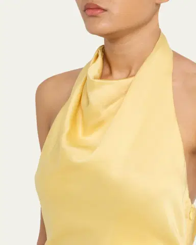 Simkhai Reannon Satin Halter Dress | Thumbnail 5