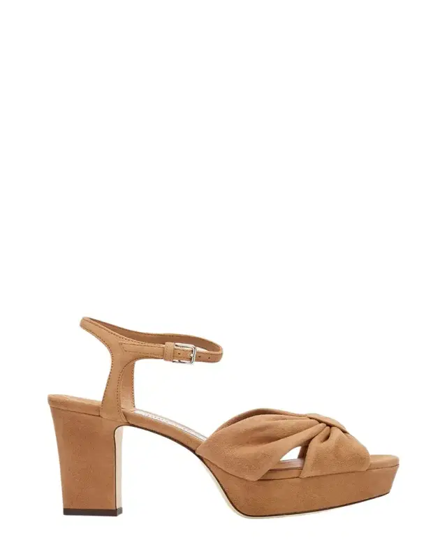 Jimmy Choo Heloise 80mm Suede Platform Sandals