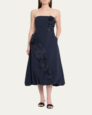 Ramy Brook Zaria Floral Bubble-Hem Midi Dress | Thumbnail 2
