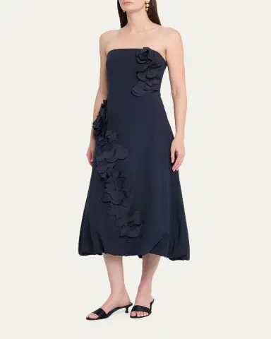 Ramy Brook Zaria Floral Bubble-Hem Midi Dress | Thumbnail 4