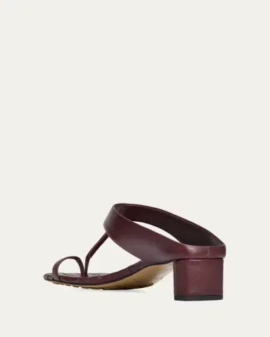 Bottega Veneta 40mm Livia Leather Kitten-Heel Thong Sandals | Thumbnail 4