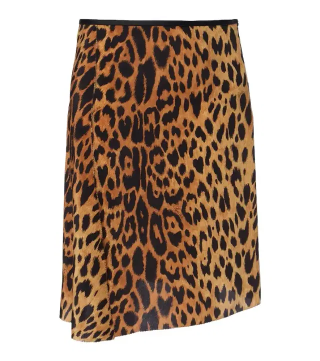 Gucci Leopard-print silk midi skirt