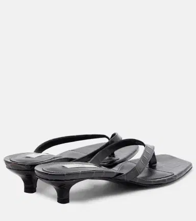 TOTEME Croc-effect leather thong sandals | Thumbnail 3