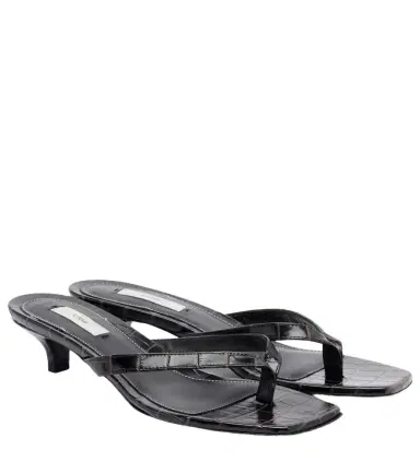 TOTEME Croc-effect leather thong sandals | Thumbnail 1