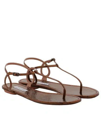 Aquazzura Almost Bare leather thong sandals | Thumbnail 1
