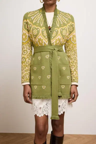 HAYLEY MENZIES Dalton Cardigan - Green | Thumbnail 2