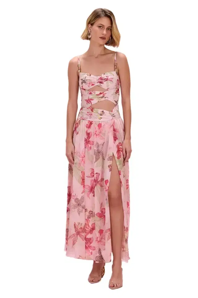 ORCHID BLOOM EMBROIDERED MAXI DRESS