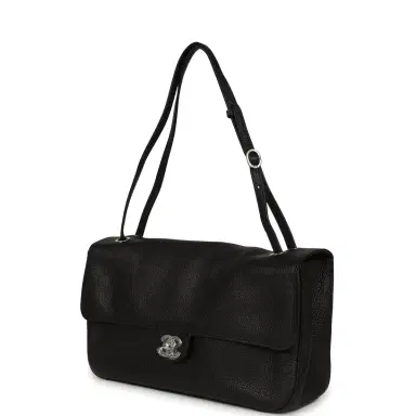 Chanel Chanel Maxi "Souplissimo" Small Flap Bag Black Grained Calfskin Silver Hardware | Thumbnail 5 Chanel Chanel Maxi "Souplissimo" Small Flap Bag Black Grained Calfskin Silver Hardware | Thumbnail 5