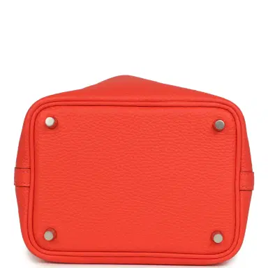 HERMÈS Hermes Picotin Lock 18 Orange Field Clemence Palladium Hardware | Thumbnail 6 HERMÈS Hermes Picotin Lock 18 Orange Field Clemence Palladium Hardware | Thumbnail 6