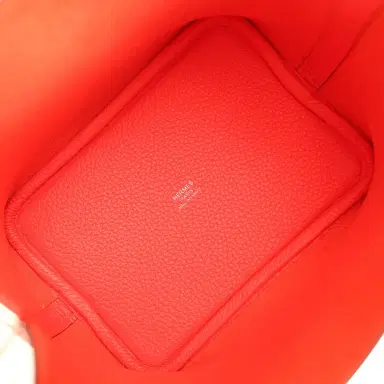 HERMÈS Hermes Picotin Lock 18 Orange Field Clemence Palladium Hardware | Thumbnail 7 HERMÈS Hermes Picotin Lock 18 Orange Field Clemence Palladium Hardware | Thumbnail 7