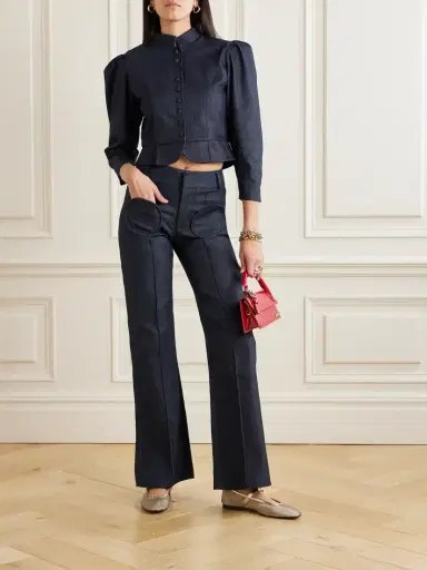 DESTREE Amoako Denim Peplum Jacket | Thumbnail 2