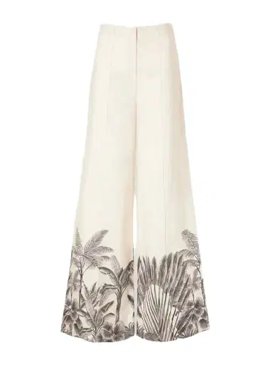 ANDRES OTALORA Voz De Calma Printed Linen Wide-leg Pants | Thumbnail 1 ANDRES OTALORA Voz De Calma Printed Linen Wide-leg Pants | Thumbnail 1
