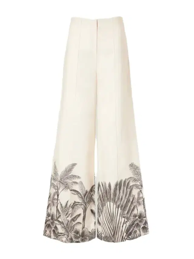 ANDRES OTALORA Voz De Calma Printed Linen Wide-leg Pants