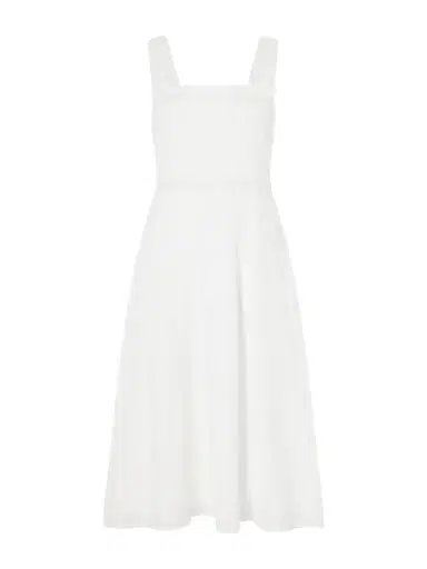 Thierry Colson Artemis Pleated Embroidered Cotton-bouclé Dress | Thumbnail 1 Thierry Colson Artemis Pleated Embroidered Cotton-bouclé Dress | Thumbnail 1