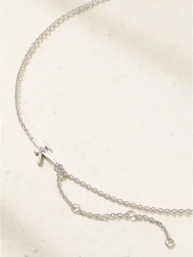 Nikos Koulis 18-karat White Gold Diamond Necklace | Thumbnail 3