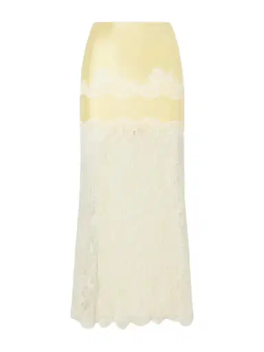 Rabanne Satin-jersey Lace-trimmed Maxi Skirt | Thumbnail 1 Rabanne Satin-jersey Lace-trimmed Maxi Skirt | Thumbnail 1