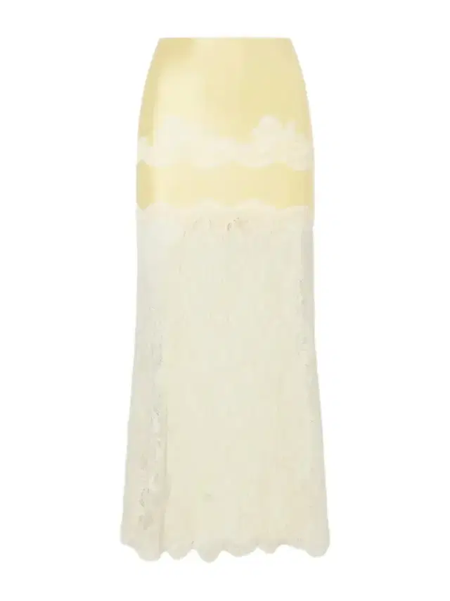 Satin-jersey Lace-trimmed Maxi Skirt
