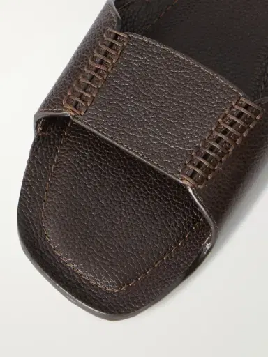 TOTEME Textured-leather Slides | Thumbnail 5 TOTEME Textured-leather Slides | Thumbnail 5