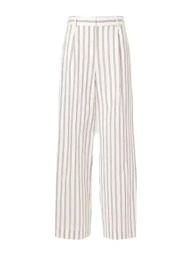 TWP Hudson St Pleated Striped Cotton And Silk-blend Wide-leg Pants | Thumbnail 1 TWP Hudson St Pleated Striped Cotton And Silk-blend Wide-leg Pants | Thumbnail 1