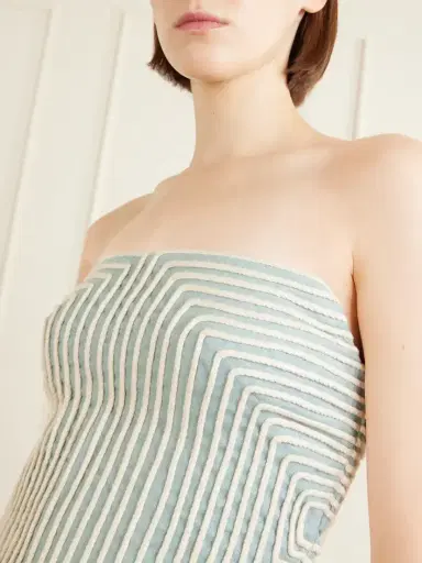ANDRES OTALORA Nyota Alma Embroidered Linen And Cotton-blend Bustier Top | Thumbnail 4