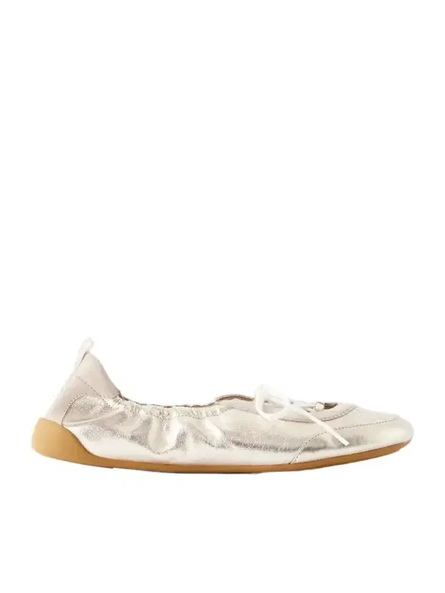 Chloé Kick Metallic Leather Sneakers