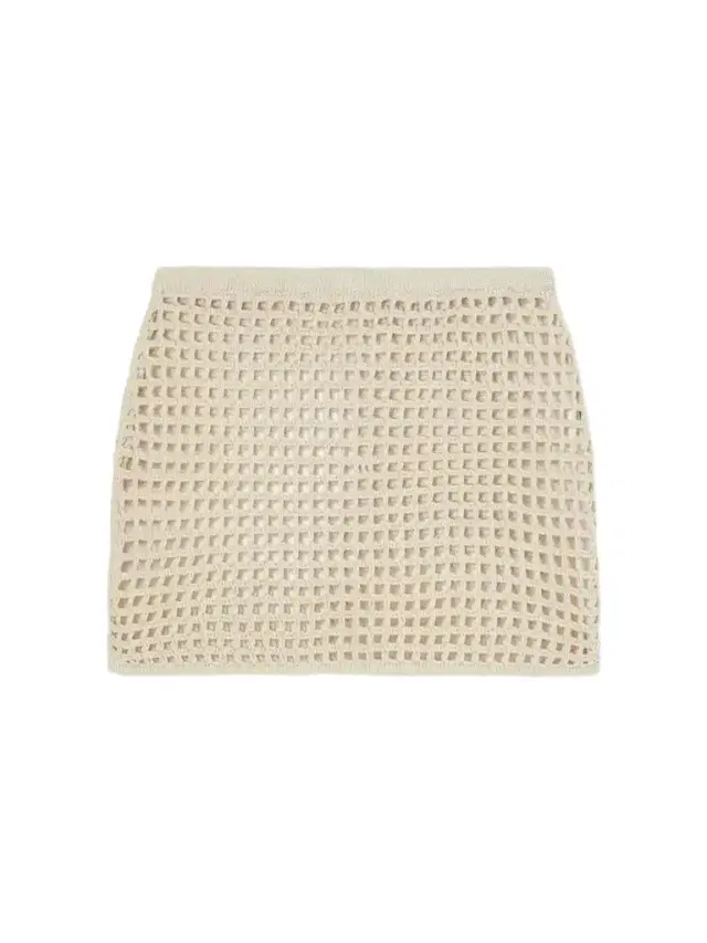 Sheila Open-knit Cotton-blend Mini Skirt
