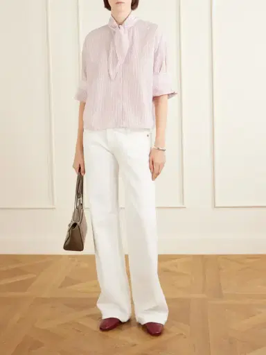 TWP Tie One On Striped Cotton-poplin Shirt | Thumbnail 2 TWP Tie One On Striped Cotton-poplin Shirt | Thumbnail 2