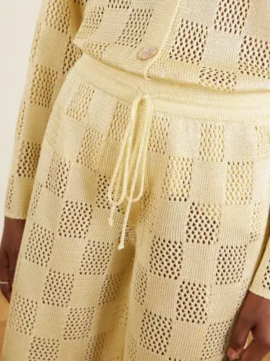 Calle Del Mar Checked Woven Wide-leg Pants | Thumbnail 5 Calle Del Mar Checked Woven Wide-leg Pants | Thumbnail 5