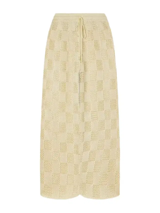 Calle Del Mar Checked Woven Wide-leg Pants