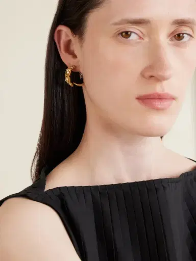 Nikos Koulis Look 18-karat Gold, Enamel And Diamond Earrings | Thumbnail 2
