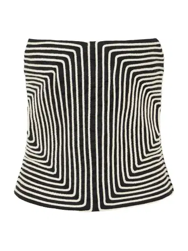ANDRES OTALORA Nyota Alma Embroidered Linen-blend Bustier Top | Thumbnail 1