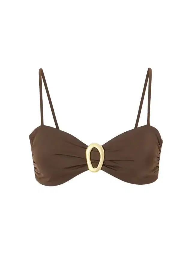 Away That Day Cabo Verde Embellished Bikini Top