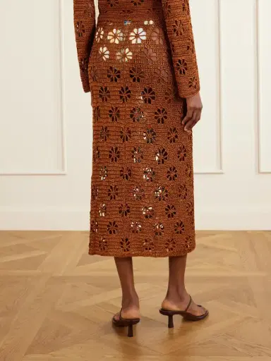 Calle Del Mar Crocheted Midi Skirt | Thumbnail 3 Calle Del Mar Crocheted Midi Skirt | Thumbnail 3
