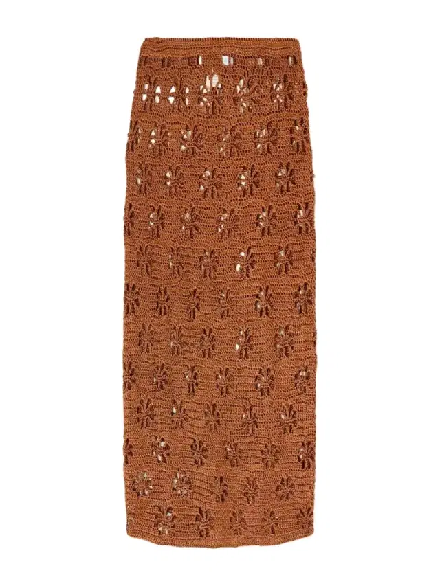 Crocheted Midi Skirt
