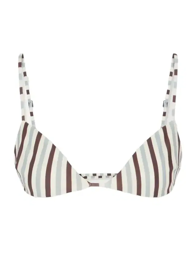 Haight Vitoria Striped Triangle Bikini Top