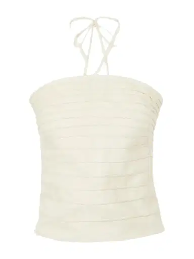 ANDRES OTALORA En Tu Luz Embroidered Linen Bustier Top | Thumbnail 1