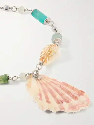 TOHUM Samsara Sterling Silver And Seashell Beaded Necklace | Thumbnail 4 TOHUM Samsara Sterling Silver And Seashell Beaded Necklace | Thumbnail 4