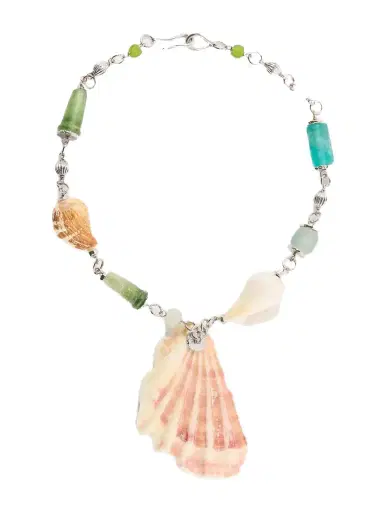 TOHUM Samsara Sterling Silver And Seashell Beaded Necklace | Thumbnail 1 TOHUM Samsara Sterling Silver And Seashell Beaded Necklace | Thumbnail 1