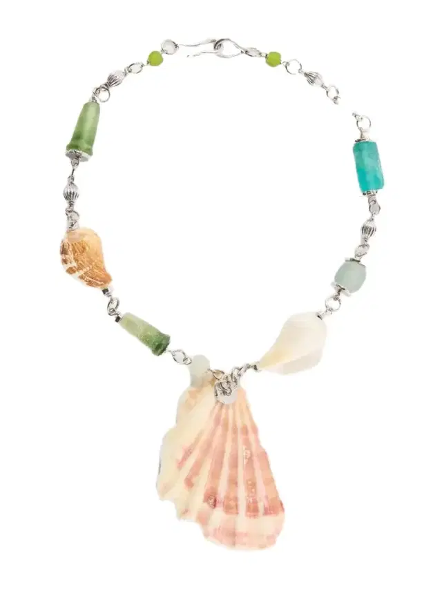 TOHUM Samsara Sterling Silver And Seashell Beaded Necklace