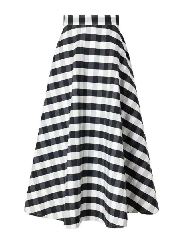Marta Ferri Vichy Cotton-blend Maxi Skirt
