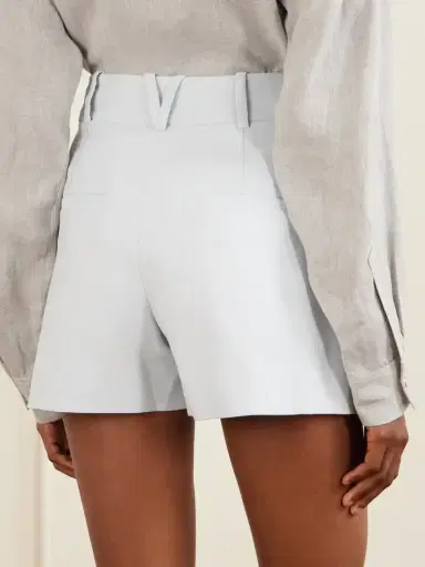 Veronica Beard Craig Pleated Cotton-blend Twill Shorts | Thumbnail 4 Veronica Beard Craig Pleated Cotton-blend Twill Shorts | Thumbnail 4