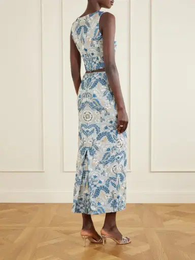 Marta Ferri Embroidered Woven Midi Skirt | Thumbnail 3 Marta Ferri Embroidered Woven Midi Skirt | Thumbnail 3