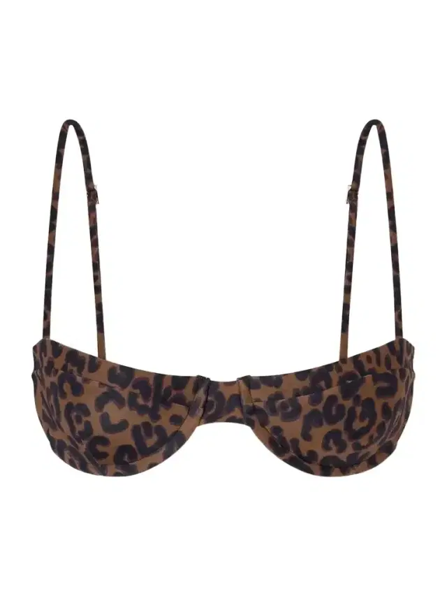 Barbara Leopard-print Bikini Top