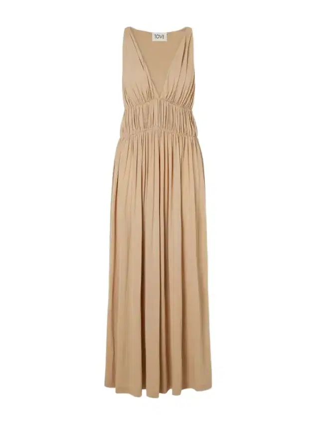 Tove Ouida Gathered Jersey Maxi Dress