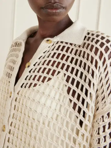 Haight Sheila Open-knit Cotton-blend Blouse | Thumbnail 5