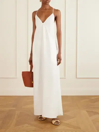 Another Tomorrow Linen-canvas Maxi Dress | Thumbnail 2 Another Tomorrow Linen-canvas Maxi Dress | Thumbnail 2