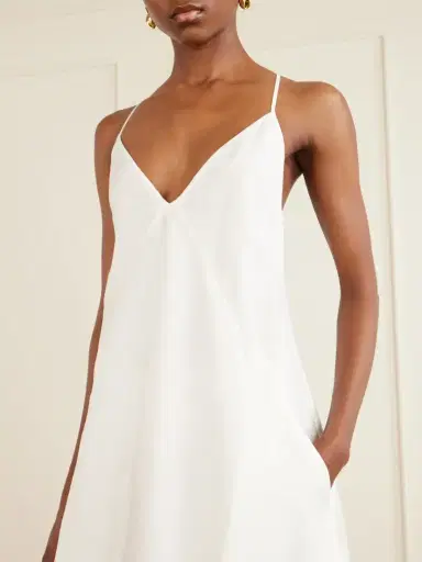 Another Tomorrow Linen-canvas Maxi Dress | Thumbnail 4 Another Tomorrow Linen-canvas Maxi Dress | Thumbnail 4