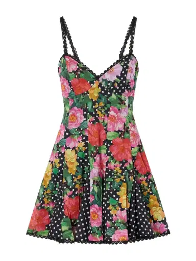Charo Ruiz Rosela Floral-print Cotton-blend Mini Dress | Thumbnail 1 Charo Ruiz Rosela Floral-print Cotton-blend Mini Dress | Thumbnail 1