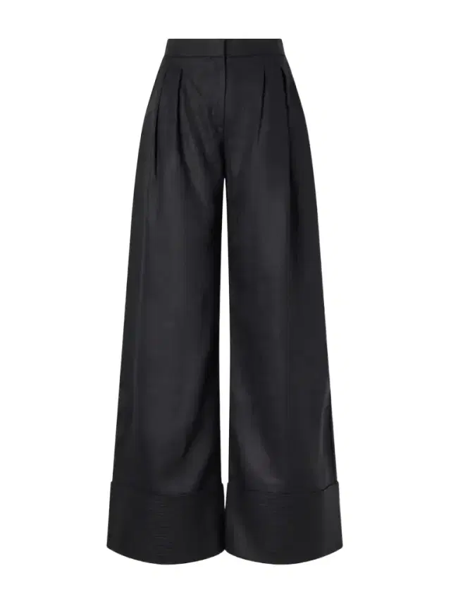 La Promesa Linen Wide-leg Pants