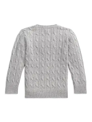 Polo Ralph Lauren Little Boy's & Boy's Cable-Knit Crewneck Sweater - Heather Grey | Thumbnail 2